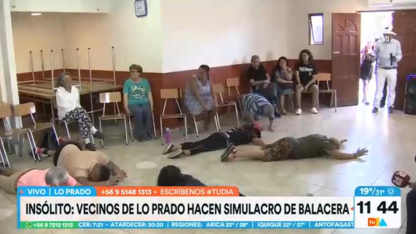 Insólito: Vecinos de Lo Prado realizaron simulacro de balacera 