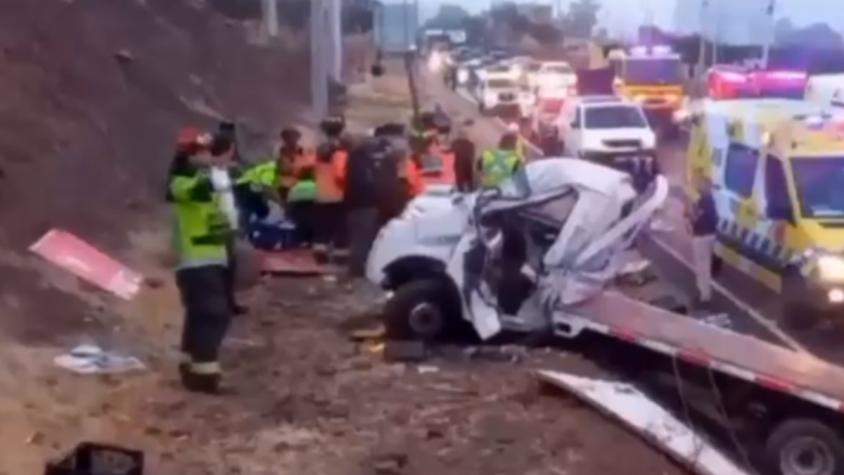 Violento accidente en Autopista Los Libertadores deja un fallecido