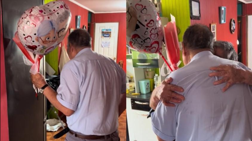 "Te necesito a mi lado": pareja de abuelitos enterneció redes sociales en pleno San Valentín