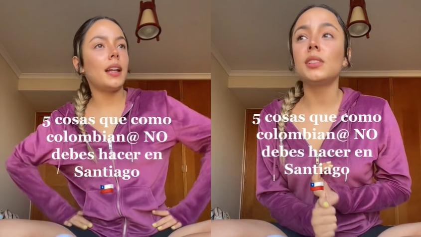 Colombiana aseguró que estas cinco cosas no se pueden hacer en Chile: "No poner música..."