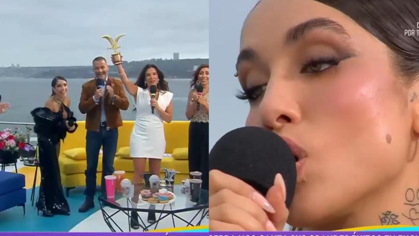María Becerra sorprendió al cantar a capela "El amor de mi vida" en Arriba Viña