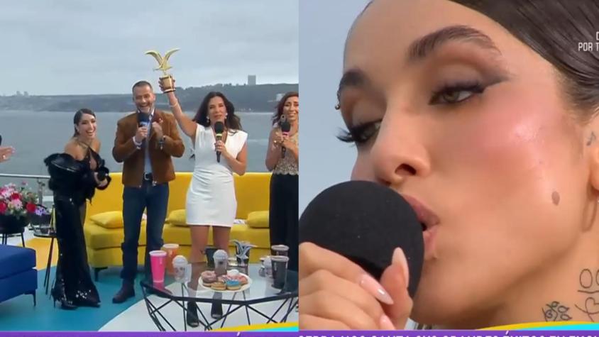 María Becerra sorprendió al cantar a capela "El amor de mi vida" en Arriba Viña 