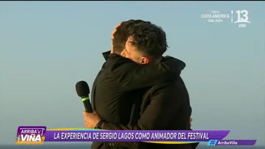 El emotivo momento entre Sergio Lagos y Francisco Saavedra en Arriba Viña