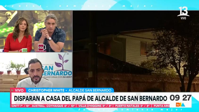 Alcalde de San Bernardo revela que una bala cayó a dos metros de donde dormían sus padres 
