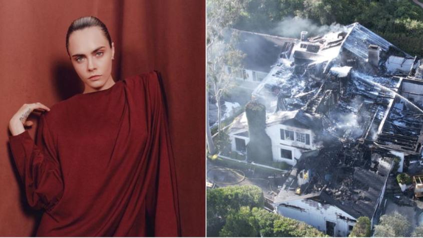 Incendio consumió mansión de Cara Delevingne: mira las dramáticas imágenes