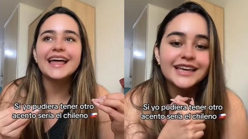 Joven colombiana dice que le encanta el acento chileno 