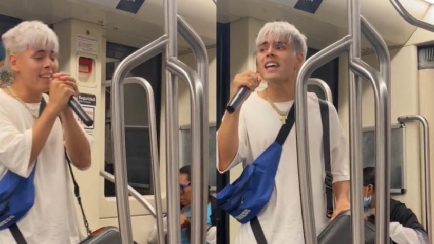 Bray Onn cantando en el Metro - Créditos: Captura