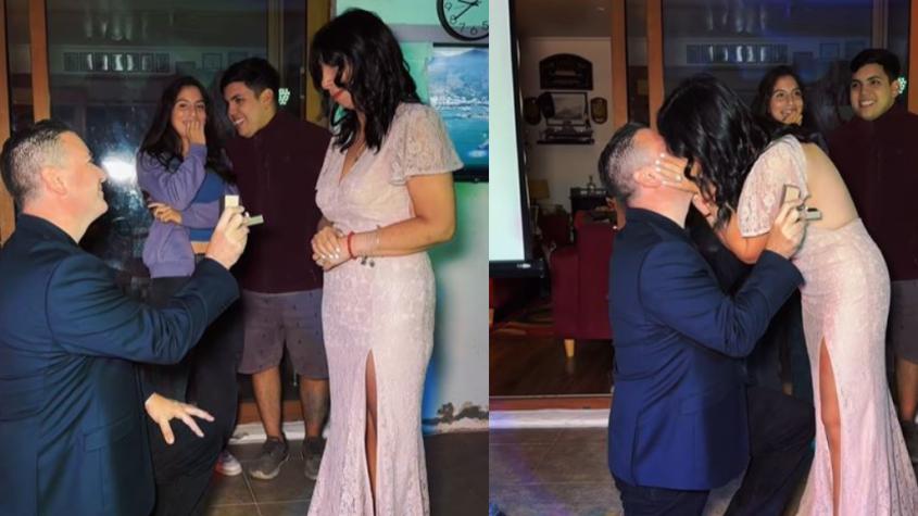 Christian Pino sorprendió a Karla Rubilar con propuesta de matrimonio en plena fiesta de cumpleaños