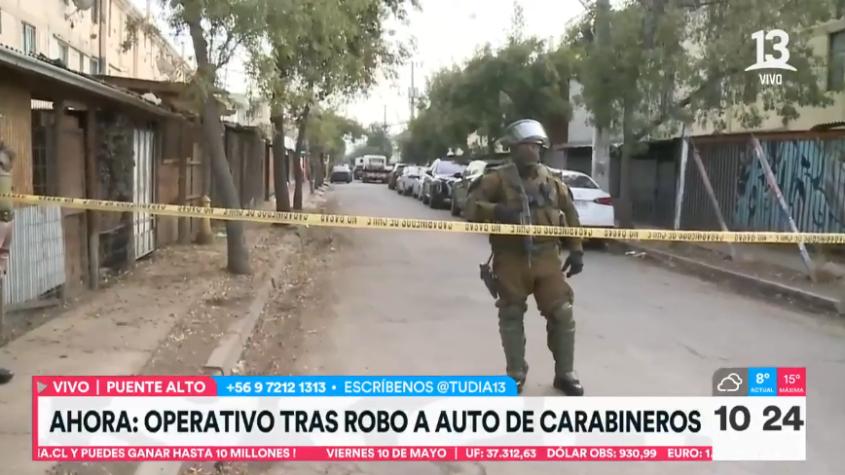 Carabineros realiza intenso operativo para recuperar arma fiscal que fue robada en Ñuñoa