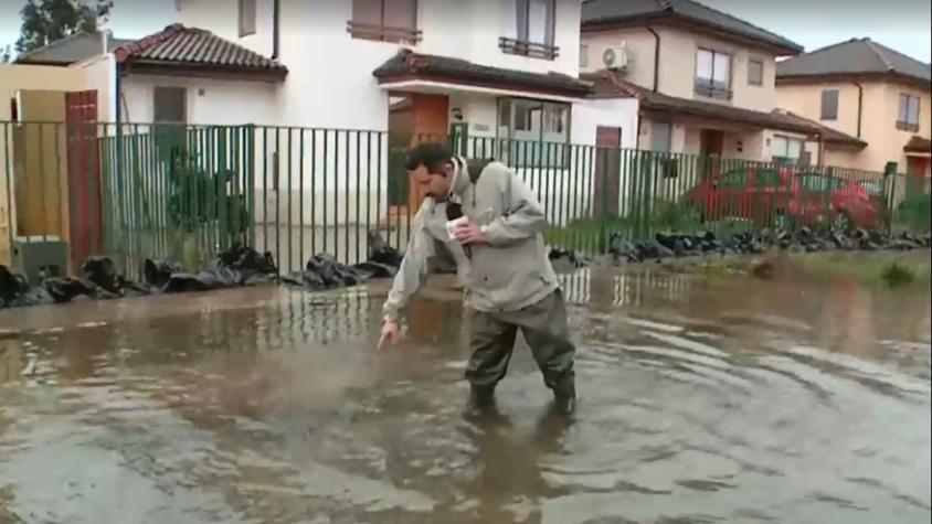 Sistema frontal provocó inundaciones en casas de Isla de Maipo 