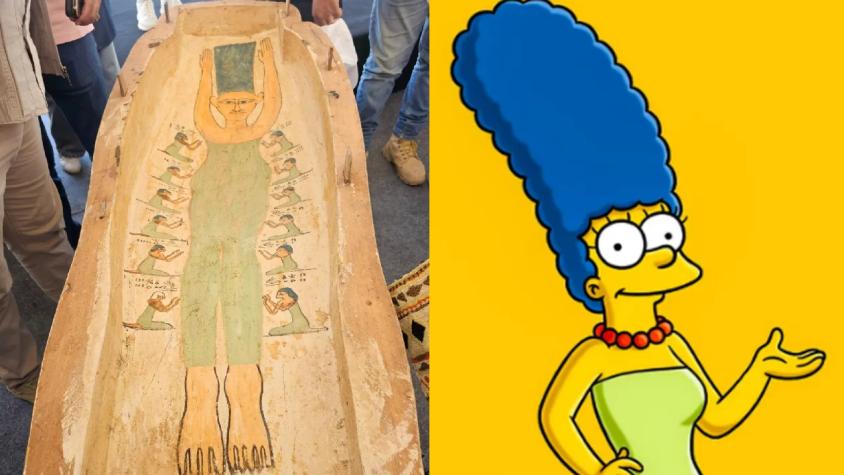 Sorprendente hallazgo: Encuentran sarcófago de 3.500 años con imagen de Marge Simpson