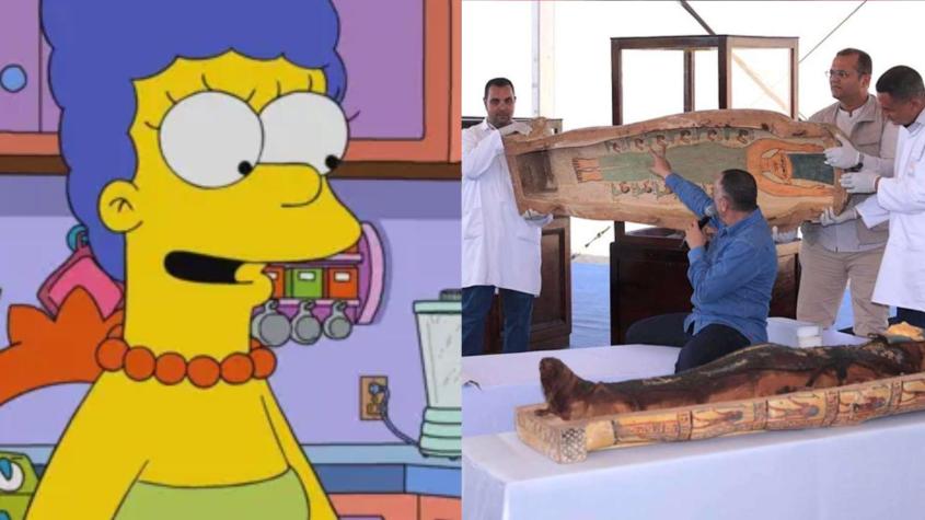 Descubren sarcófago del antiguo Egipto con "imagen de Marge" 
