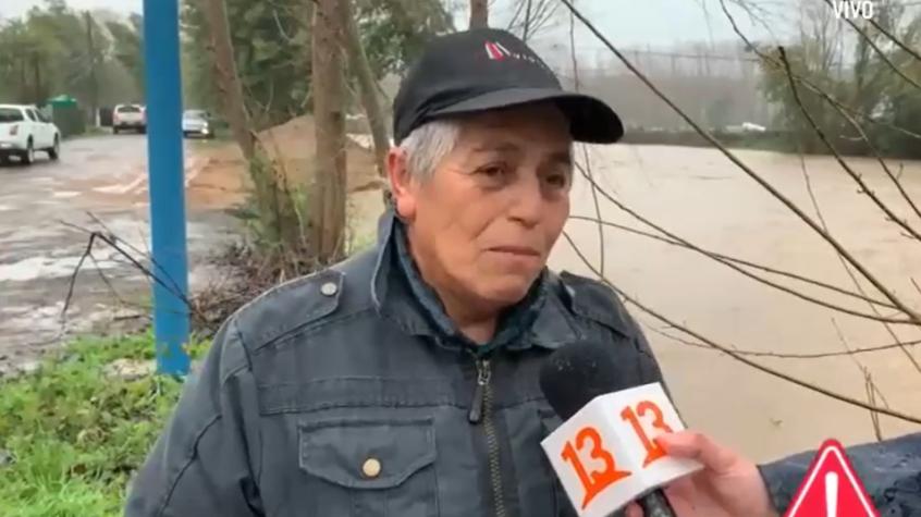 El desesperado llamado de una exresidente del río Andalién a sus vecinos: "Les ruego que salgan, se viene difícil esta noche"