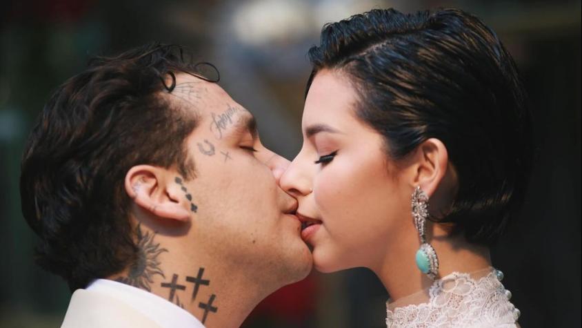 Christian Nodal comparte románticas fotos de su boda con Ángela Aguilar