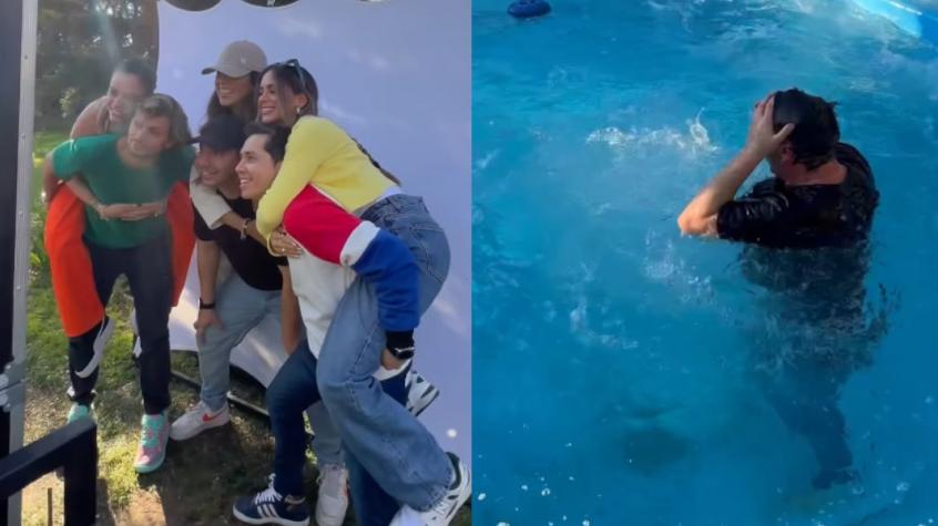 Hasta con piscinazo incluido: así fue la celebración de cumpleaños de Rodrigo Gallina junto a Karol Lucero y Joaquín Méndez