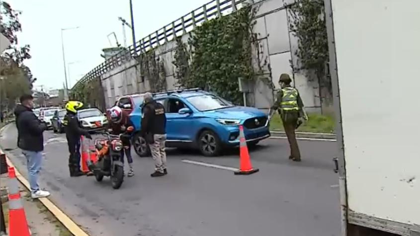 Quedó grabado: conductor intentó evadir fiscalización en La Florida