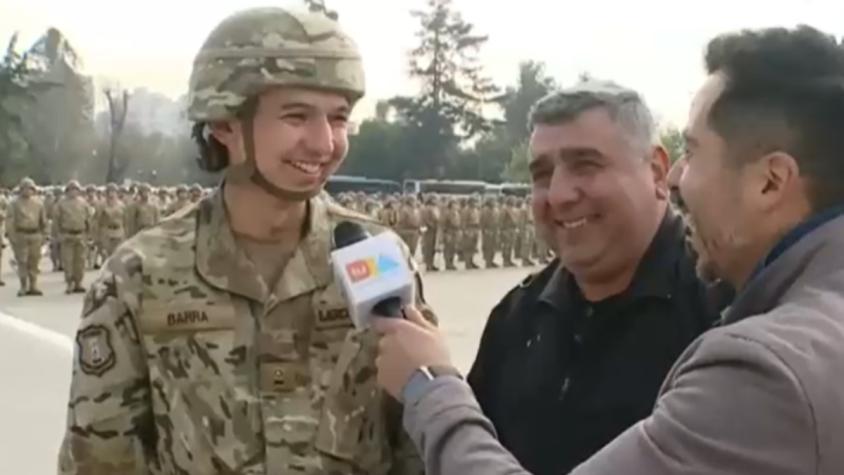 Hombre viajó más de 500 kilómetros para ver a su hijo en ensayo de Parada Militar: "Se me infló el pecho"