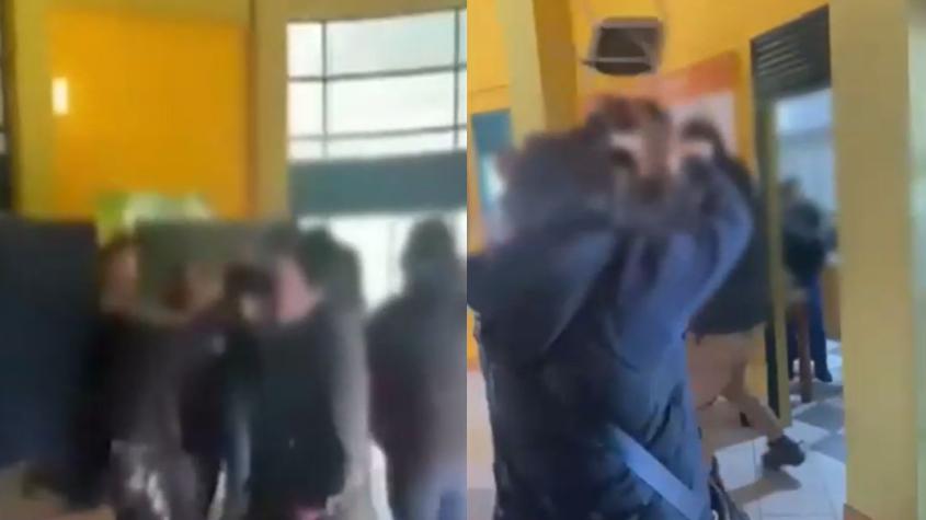 Violenta pelea entre apoderados se registró en colegio de Quilpué: habían sido citados por una riña entre estudiantes