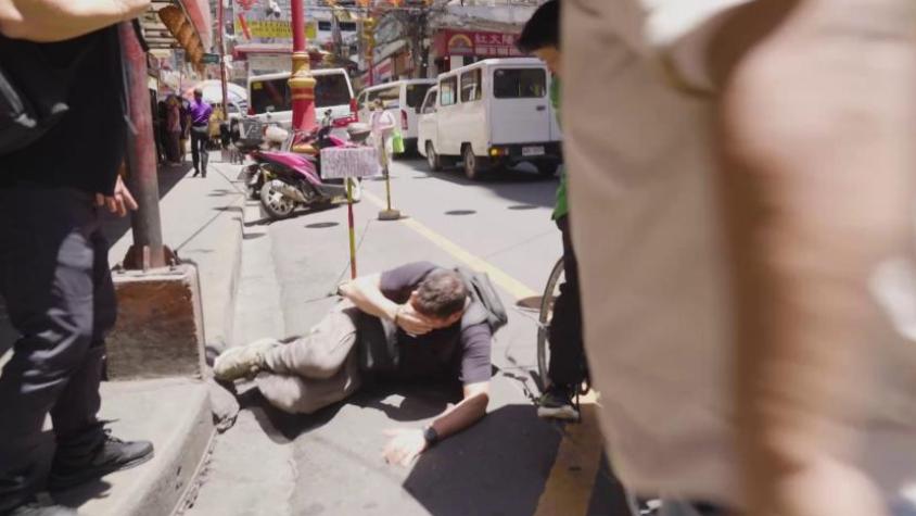 Así quedaron los pies de Pancho Saavedra tras sufrir una caída mientras grababa "Socios por el Mundo"