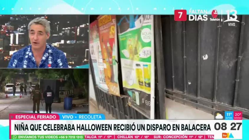 Otra balacera: Niña de 12 años en riesgo vital tras recibir "bala loca" por enfrentamiento de banda rivales en Recoleta