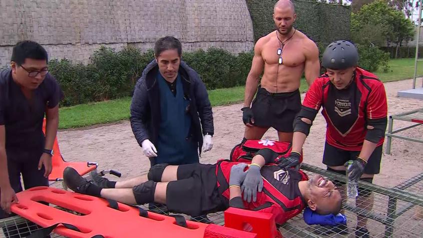 Andrés Caniulef sufre descompensación en competencia: terminó tirado en el suelo