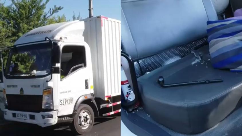 Carabinero frustra a disparos encerrona contra un camión de carga en Pudahuel