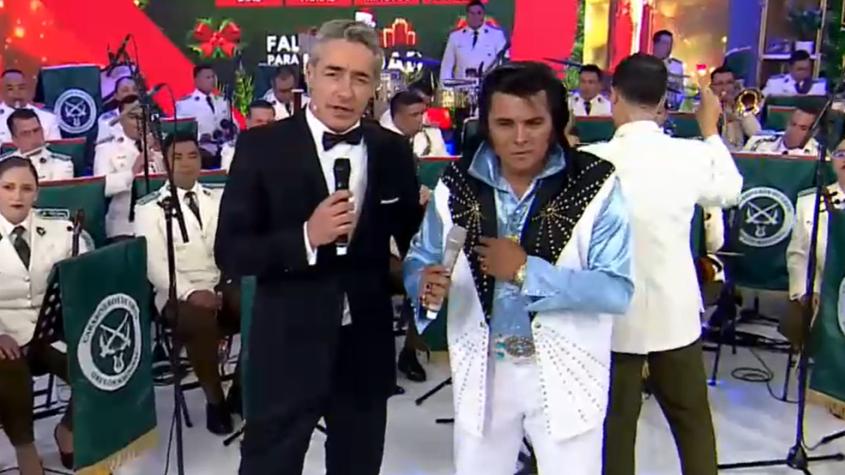 José Luis Repenning cantó con el imitador de Elvis Presley en "Tu Día": ambos recibieron aplausos