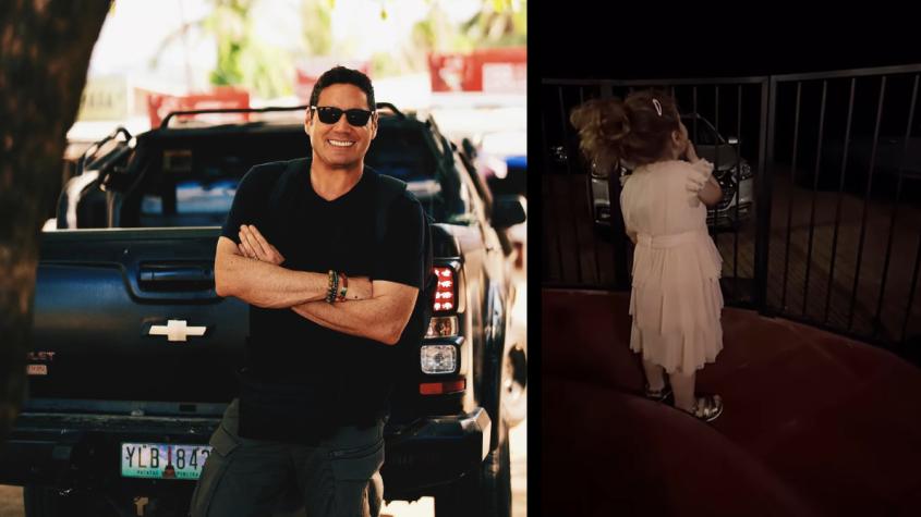 Pancho Saavedra mostró tierno registro de su hija con el Viejto Pascuero esta Navidad