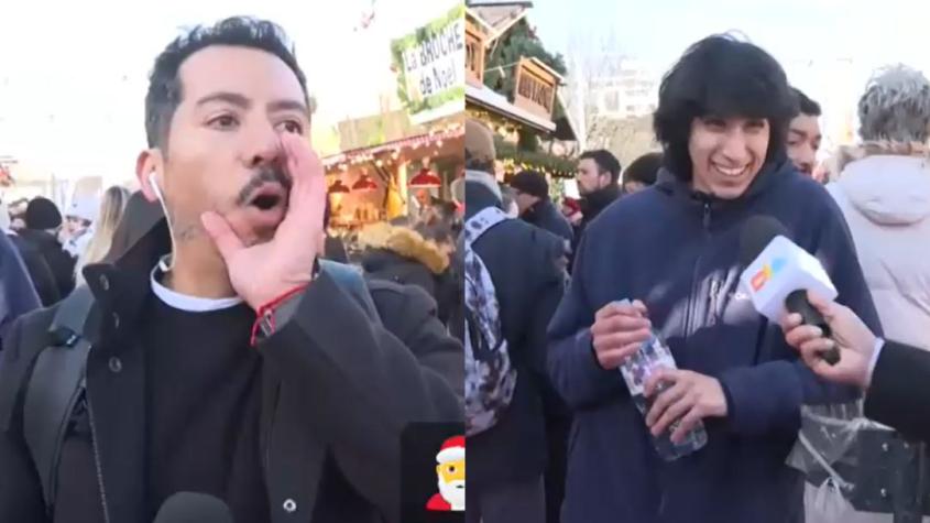 Notero de "Tu Día" se encuentra con chileno en París utilizando grito viral: "¿Hay algún we...?"