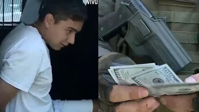 Fue detenido por Carabineros: Su auto olía a marihuana, portaba millonario monto en efectivo y tenía dólares "de juguete"
