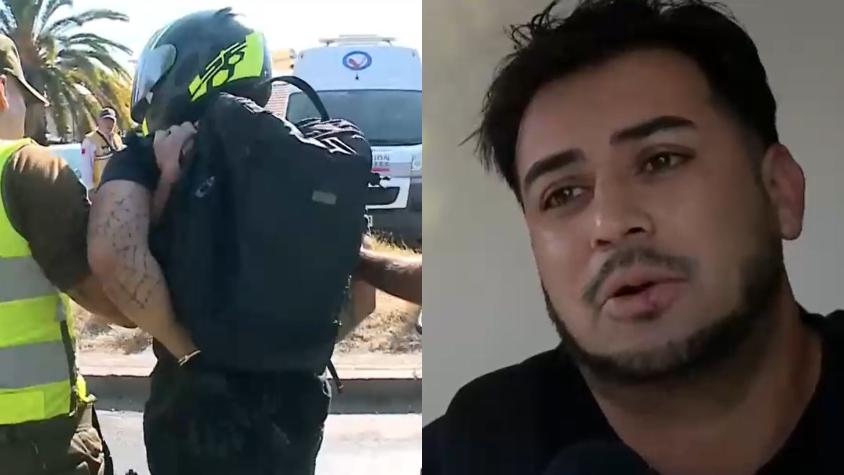 Motociclista atropella a carabinero para escapar de fiscalización: "Tuve un poco de miedo"