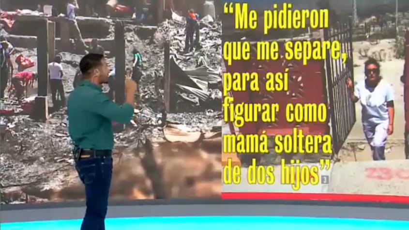 Vecina de Viña denuncia que le sugirieron separarse para acceder a ayuda social tras perder su casa en incendio