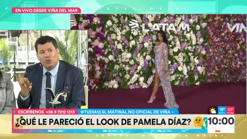 El "Colombiano" analiza el look de Pamela Díaz en la Gala de Viña en Tu Día