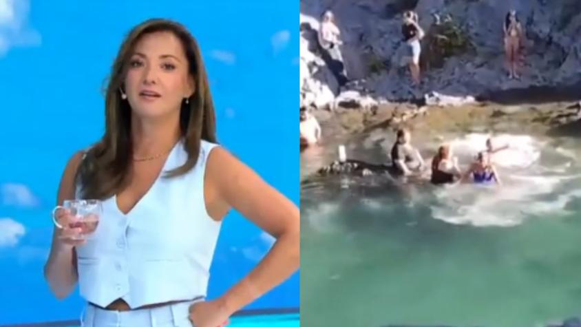 Insólito: Total indignación generó grupo de mujeres lavándose el pelo en Radal Siete Tazas