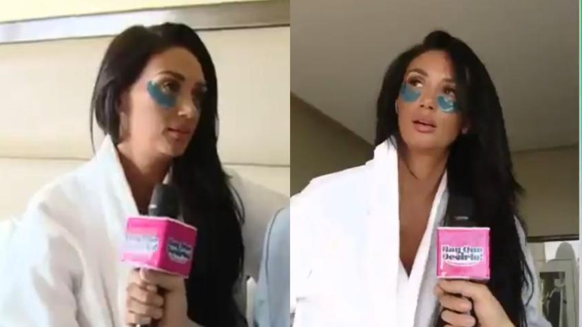 Pamela Díaz muestra parte del look que usará en la gala de Viña 2025