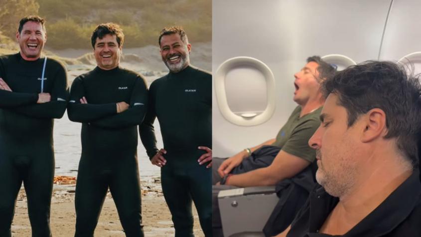 "¿Con qué estabas soñando?": Pedro Ruminot publicó divertido registro de Francisco Saavedra durmiendo en un avión