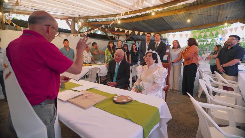 Al borde de las lágrimas: Pancho y Jorge participaron en la celebración de una boda de diamante por 60 años de matrimonio
