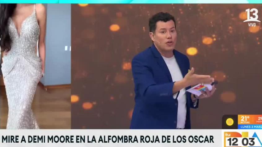 Colombiano analiza el vestido que utilizó Demi Moore en los Premios Oscar: "No es saludable"