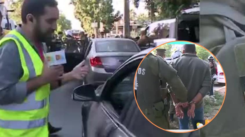 Detienen a conductor en Lo Prado en medio de fiscalización: portaba documentación falsa