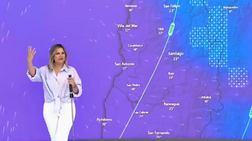 Michelle Adam entrega su pronóstico sobre posible tormenta eléctrica en Santiago