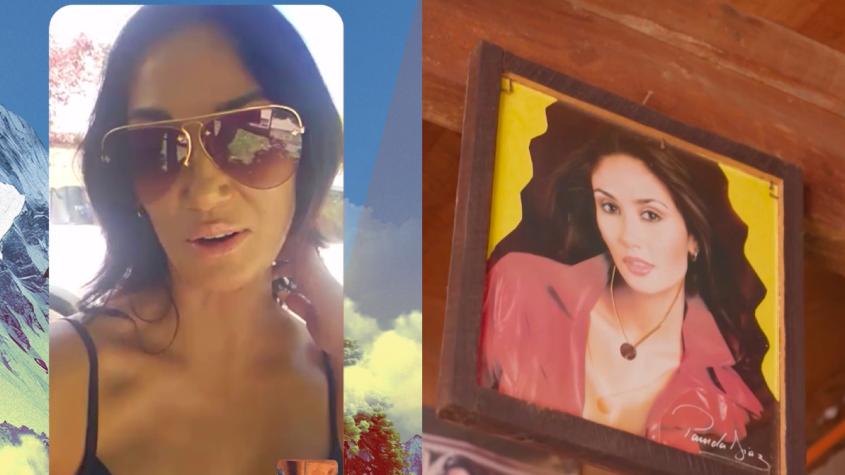 Pamela Díaz se sorprende al ver la obra de arte que le hizo "Picasso", el mecánico de Pancho, Jorge y Pedro