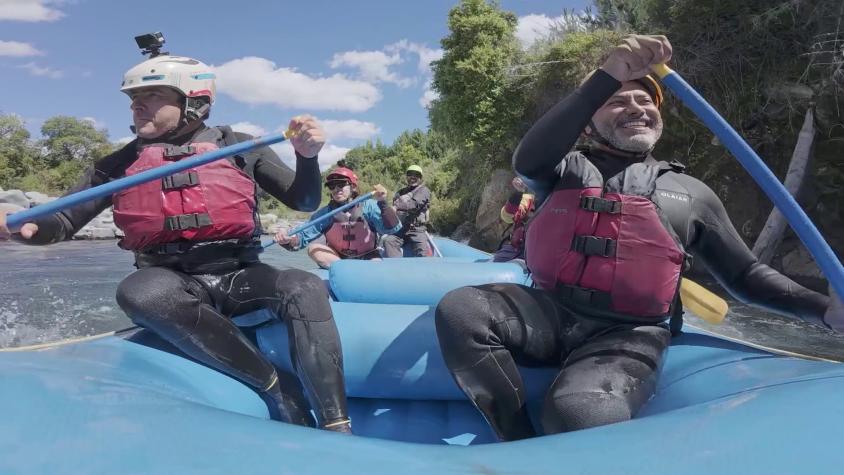 Pancho sufre una lesión y Jorge y Pedro continúan la aventura en rafting por el río Diguillín