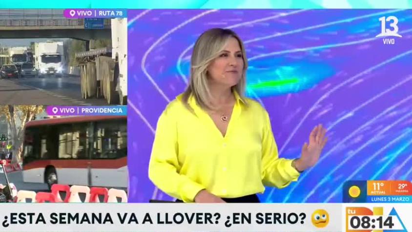 Michelle Adam anuncia nuevo sistema frontal: "Esta semana podría llover"