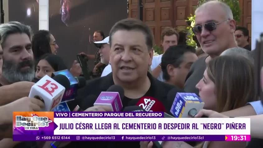 Julio César Rodríguez llegó al velatorio de Miguel "Negro" Piñera: "Él quería despedirse cuando..."