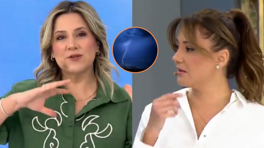 La reacción de Priscilla Vargas a las imágenes de la tormenta de rayos en Tocopilla: "¿Eso es en Chile?"