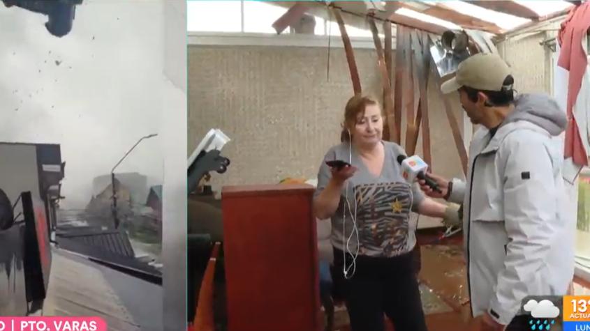 Dramático testimonio en Puerto Varas: abuela protegió a su nieto de seis años del tornado