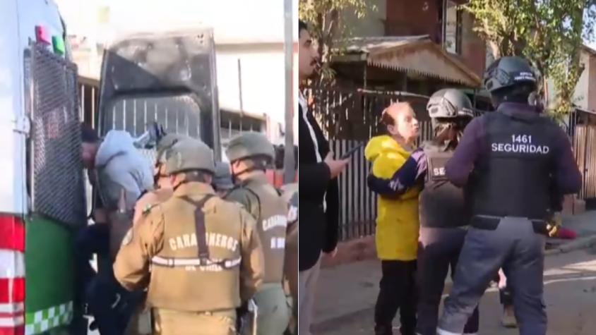 Desbaratan caleta narco en Peñalolén: hay un detenido que se enfrentó a carabineros y trabajadores municipales
