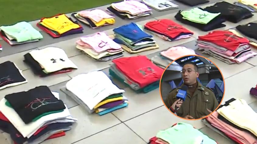 Desbaratan taller de ropa falsa en Estación Central: Productos están avaluados en más de 42 millones de pesos