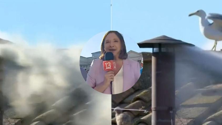 "Habemus Papam": Mónica Pérez se emociona en vivo al ver salir humo blanco de la Capilla Sixtina