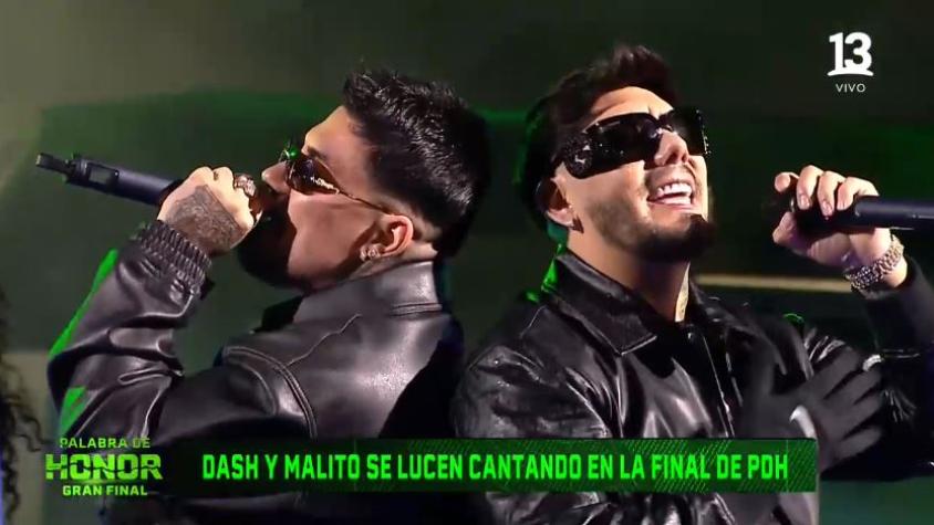 Dash y Malito encendieron la final de Palabra de Honor con reguetón inspirado en el reality